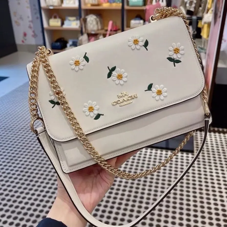 Coach white discount floral bag