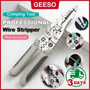GEESO Crimping Pliers Cable Cutting Pliers Adjustable Automatic Wire Stripping Pliers 多功能剥线钳