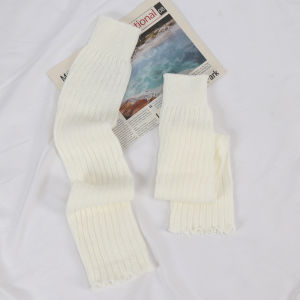 Autumn Winter Leg Warmers Womens Sweet Long Socks Wool Knitted Foot Cover Arm Warmer Y2K Crochet Boot Cuffs Loose Socks