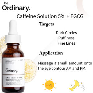 The Ordinary Caffeine Solution 5% + EGCG Eye Serum 30ml Tea Polyphenol Eye Cream Lightening Dark Circl