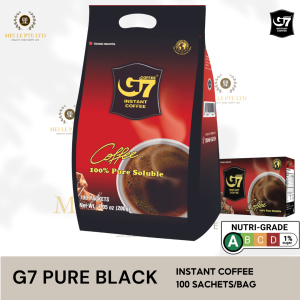 [SG STOCK] G7 Pure black 100 sachets Instant Coffee (100 sachets x 2g) 200g/bag. Kopi O Kosong
