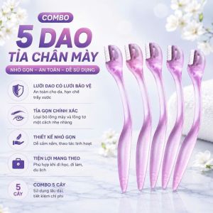 Combo 5 dao tỉa chân mày tự nhiên – nhỏ gọn an toàn dễ sử dụng