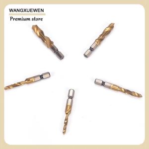 [COD] M3-M10 Hex Shank Titanium Plated HSS Hand Screw Thread Metric Tap Drill Bits