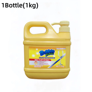 Bubble Dazz Lemon Dishwashing Liquid Bottle Set Mighty Clean Ready Mix 99.9% Sterilization Dish Soap Powerful Grease & Fishy Smell Remover Gentle on Hands For Utensil Plates Kitchenwares Spoon Fork Baby Bottles Frying Pans 1kg/2.5kg/4kg