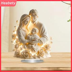 Heabety 2026 mới Chúa giáng sinh sinh cảnh Xmas bảng trung tâm phụ kiện 2D phẳng acrylic cho trang trí văn phòng nhà bên ornment