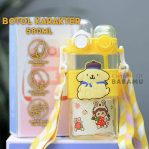 Botol Minum Anak Motif Sanrio Botol Portabel Botol Minum dua Fungsi 580ml Botol Viral