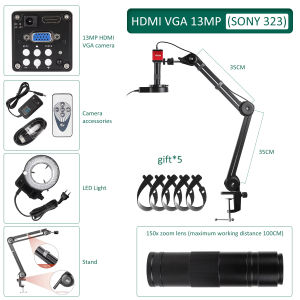 【 Shipment from Philippines】YIZHAN microscope for cellphone repair 4K HDMI USB Industrial Electronic Digital Video Microscope Camera 48MP LED Light For Phone CPU PCB Repair