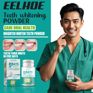 EELHOE Teeth Whitening Powder Bubuk Pemutih Gigi Pembersih Gigi Menghilangkan Karang Aman Melindungi Gigi Cerah Perawatan Mulut 50g