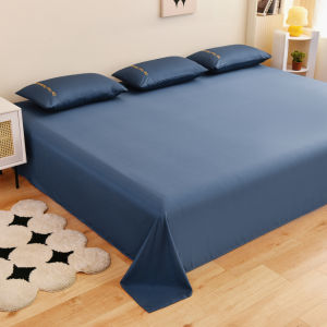 Luxurious Silk Bed Sheet Summer Cool Feeling Tencel Sheet Cadar  Three-piece bedding sheet Set Single Queen King Flat Bedsheet
