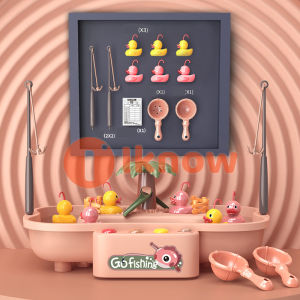 I know Montessori Go Fishing Game Bath Toy For Toddler Kids Magnetic Fishing Magnet Fish Child Play Water Table Toy For Boys 3 Year Old