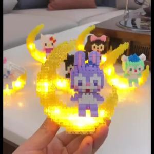 PAIFUBuilding Blocks Bricks Toy For Kids 3D Diamond Astronaut Nano Block Cute Cartoon Decoration Micro Particles Compatible Brick Educational Toys Give Holiday Christmas Hello Gift Others