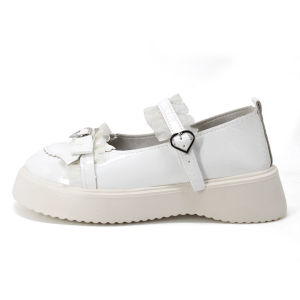 RUIMO Sepatu Loafers Wanita Terbaru Korea Style Docmart Pita Love - S50