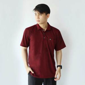 Kaospolos - Kaos kerah pria dewasa saku korea Twist lengan pendek | kaos polo shirt size L XL XXL