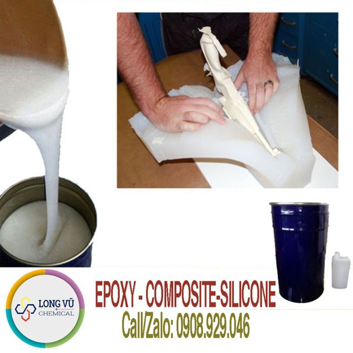 (Thùng 25kg - 112k/kg) Silicone làm khuôn, Silicon lỏng 828 RTV Rubber, Silicon dẻo đổ khuôn nến, Tượng, Thạch cao -Bộ 1kg Tặng kèm xúc tác