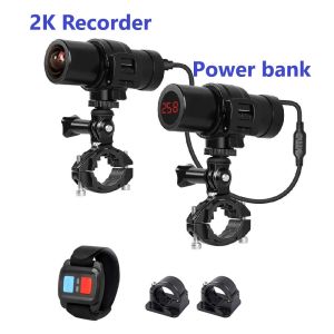 VSYS 2K Bicycle Camera 170 degrees HD Action Camera With Multi Colour Tail Lights Temperature Display WiFi And Night Vision Motorcycle Bike Helmet Dash Cam