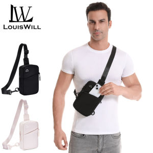 LouisWill Man Bag Fashion Chest Bag  Shoulder Bag Waterproof Oxford Crossbody Bag Large Capacity Anti-Thief Street Bag Casual Bag Messenger Bag Travel Bag Business Bag Phone Pouch