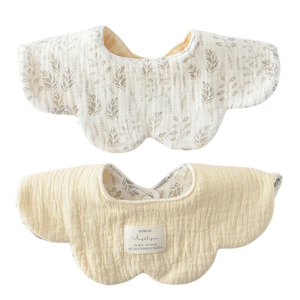 Baby Bib Breathable Cotton Bandana Scarf Infants Drooling Bib Double Use Burping Cloth for Newborns Boys and Girls