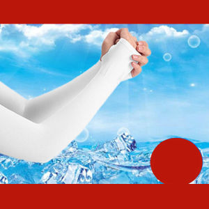 【UPF 50+】 Sunscreen Sleeves Ice Silk Sleeve Cover Sunscreen Summer Outdoor Thin Arm Protectors UV Resistant Cooling Cuff Outdoor Riding Ice Silk Sleeve 新款隐形冰袖