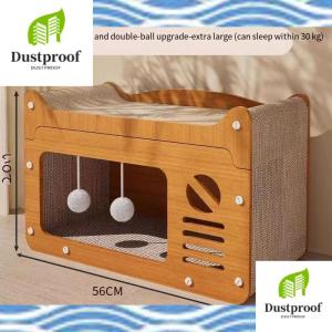 Cat Scratcher House Bed - Multifunctional Scratching Board Nest for Cats Claw Grinding Sleeping & Playing