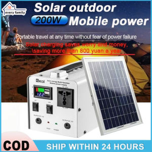 78000mAh Outdoor 220V Portable Solar Generator Fast Charge Large Capacity Power Station with Solar Charging Board Power Station Heavy Duty Outdoor Power Bank Travel Camping Home Emergency Power DC/AC External Battery Support USB Port Charging AC Output