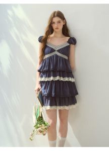 2026 New Summer Women Lyocell Lightweight Multi-layer Cake Loose Doll Dress
