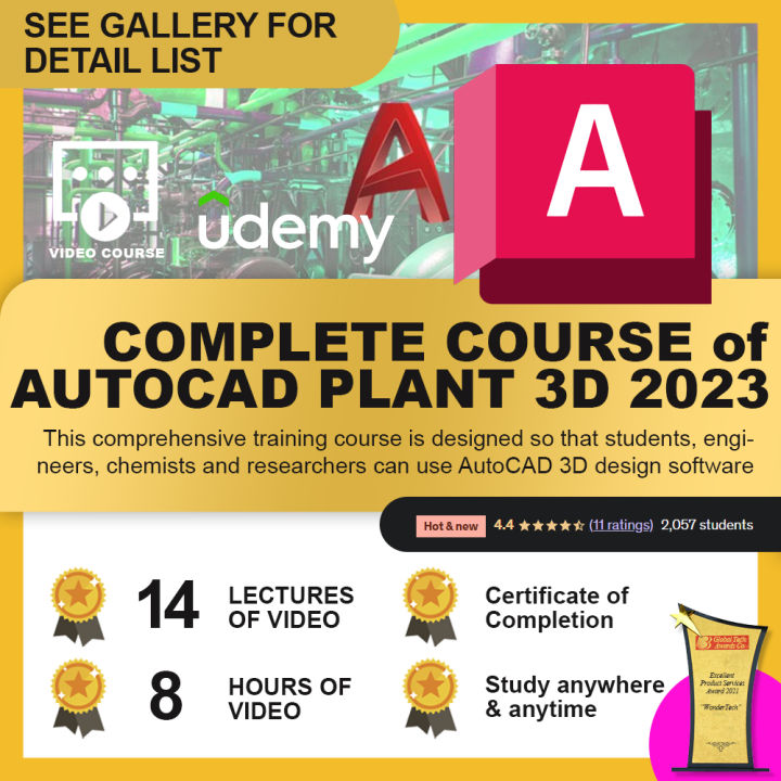 [Video Course] The Complete Course of AutoCAD Plant 3D 2022 - 2024 | Lazada