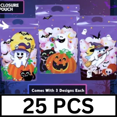 PP1056 Halloween Trick or Treat Loot Bag Ghosts Chips Bag Chipsbag Zip Candy Party Giveaway