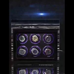 IBBEYON Brand Automatic Watch Winder Luxury Wood Watch Safe Box Touch Control And LED Interior Backlight Watches Storage Box
