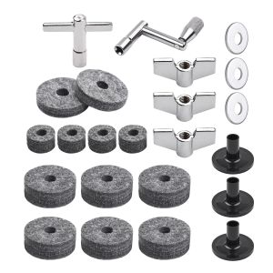 23PCS Kit Drum Busa Cymbal / Felt Cymbal / Felt Drum / Wing Nut / Ring Washer / Cymbal Sleeve / Drum Key / Kunci T Drum