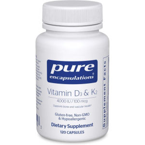 Pure Encapsulations 4000IU D3 K2 Complex 120 Capsules Reinforce Natural Immune Defense Make Up Lack Of Sunlight For City Residents Daily Outdoor Commute Bone Care Supplement