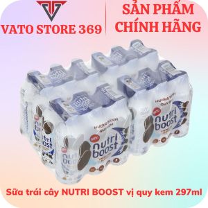 Nước uống sữa trái cây NUTRI BOOST hương bánh quy kem chai 297ml