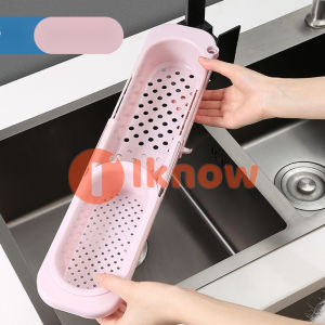I know Kitchen Sink Rack Telescopic Drain Rack Organiser Basin Shelf Holder Adjustable Dishwashing Dishwashing Cloth Storage Rack Kitchen Drain Rack Drain Storage with Filter Basket