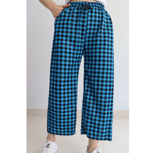 กางเกงสก็อตขายาว กางเกงลายสก็อตแฟชั่น 9113#