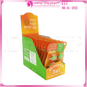 (BOX) MAKARIZO Hair Energy Vitaglitz 1ml X20 ISI 6 LEMBAR Hair Serum Royal Jelly Vitamin Rambut