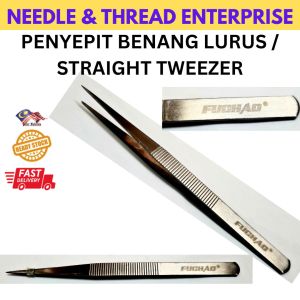 Penyepit Benang (Lurus)/ Straight  Tweezer / Stainless Steel Thread Tweezer / Pengepit Benang  (READY STOCK)