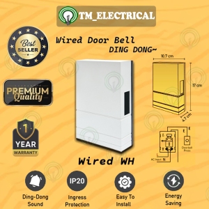 Doorbell Premium Ding-Dong Wired Mechanical striking Wired Doorbell / Kinetic Wireless Doorbell