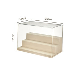 Zeekea Clear Plastic Storage Display Case Ladder Design Model Display Toys Organization and Display
