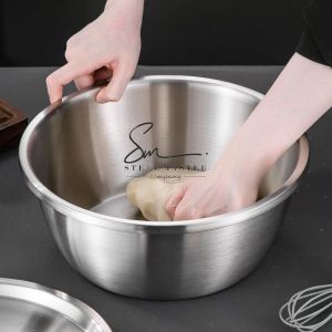 SUS 304 Stainless Steel Mixing Bowl /Thick Soup Bowl / can cook