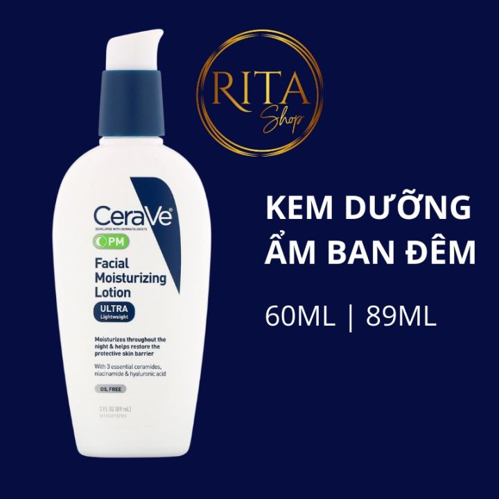 Kem Dưỡng ẩm Dưỡng Da Ban đêm Cerave PM Facial Moisturizing Lotion