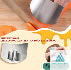 Miếng inox xỏ ngón bảo vệ ngón tay chống đứt tay khi thái cắt lát thực phẩm miếng inox bảo vệ xỏ 1 ngón 2 ngón nhà bếp