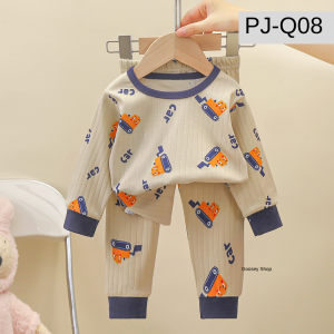 Kids Pyjamas  PJ-Q Suits Long Sleeved Cotton Sleepwear Boy Girl High Quality Nightwear - SG Seller