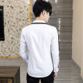 Áo sơ mi nam, Áo sơ mi dài 3/4 cổ chữ V, phối 2 màu chủ đạo đen trắng phong cách hàn quốc, lịch lãm sang trọng. Chát vải làm áo sơ mi siêu mát, không nhăn, khôgn nhàu, phú hơp với thoeì tiết màu xuân, mùa hè Mã N12. 
