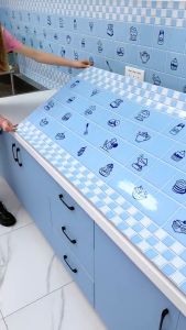 วอลเปเปอร์ติดผนัง Wallpaper ลายการ์ตูนน่ารักๆ วอลเปเปอร์ สติ๊กเกอร์ติดผนัง สติกเกอร์วอลเปเปอร์ ห้องครัว วอเปเปอร์ติดผนัง กันน้ำ กันรอย