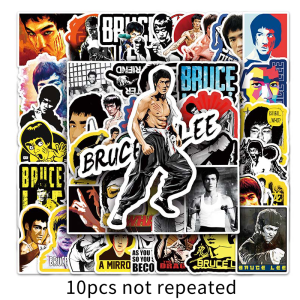 51PCS Chinese Kung Fu Movie Superstar Bruce Lee Waterproof Decorative Sticker
