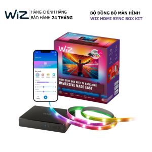 Bộ đèn đồng bộ Wiz Sync box starter kit with RGBIC Light strip ASEAN Đồng bộ ánh sáng với phim trò chơi và nhạc của bạn - HDMI 2.0 – Hỗ trợ 4K ở tần số 60Hz