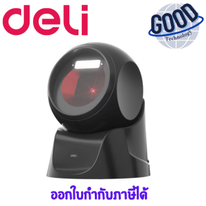 Deli ( รุ่น S231 ) เครื่องสแกนบาร์โค้ดแบบตั้งโต๊ะ 1D/2D สีดำ