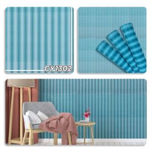 Wallpaper Sticker Dinding Kamar Tidur Aesthetic Walpeper Ruang Tamu Minimalis Motif Garis Salur Pink