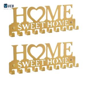 Ueblock✈ Wall Key Holder Wall Mounted Key Holder Multi-Function Self Adhesive Key Rack Heavy Duty Key Hangers for Kitchen Garage