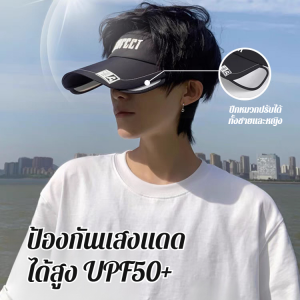 ยูนิเซ็กส์ หมวกปีกกว้างปรับระดับได้ วัสดุไอซ์ซิลค์เย็นสบาย คาดหน้าผากกันเหงื่อ ใช้ได้ทั้งชายและหญิง หมวกกันแดดฤดูร้อนของผู้หญิง หมวกกันแดดระบายอากาศได้หมวกกีฬา หมวกกันแดดพับได้ ดีไซน์มินิมอล