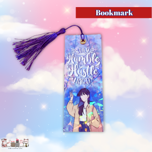 INSPIRATIONAL BOOKMARK WITH BROKEN GLASS PHOTO TOP EYELET AND TASSEL 5X2INCHES RANDOM TASSEL COLOR